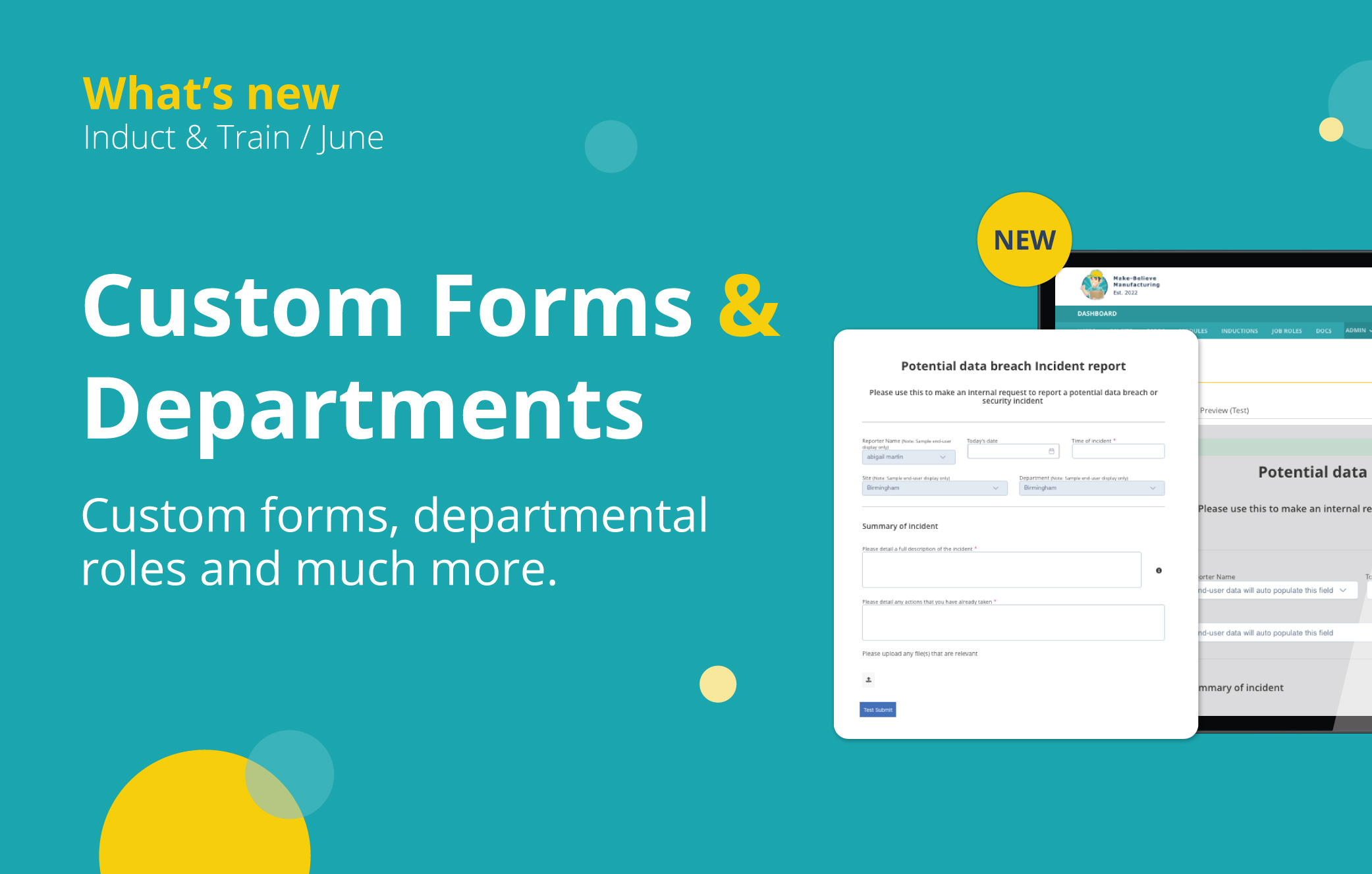 Custom Forms and Departments